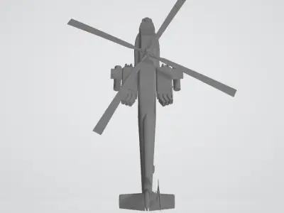 STL File - Attack Helicopter - 3D CAD Model 3D print model