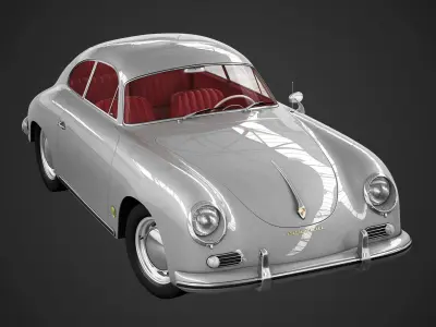 Porsche 356A 1600 Coupe - Engine 3D model