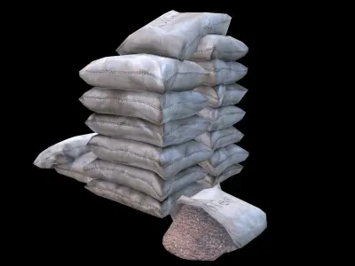 Coffee Bag Low-poly 3D model