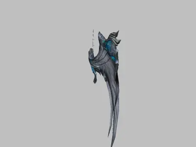 Blue Wing Low-poly 3D model