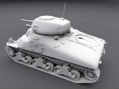 M3 Grant Cast Hull Scale model 3D print model