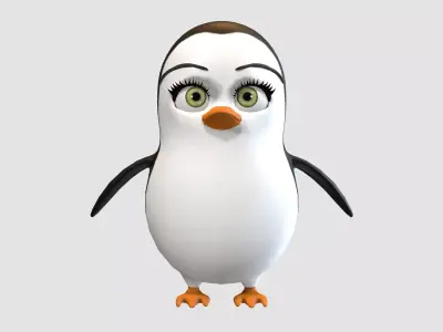 little girl penguin  3D model