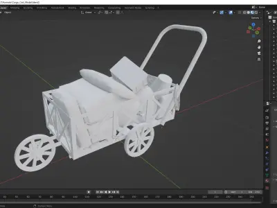 Cargo Cart Low-poly 3D model