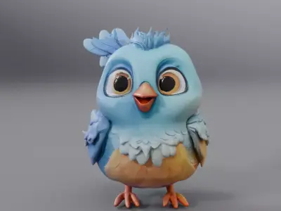 bird statue 3D model