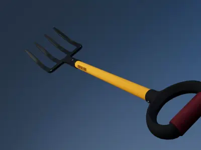 Roofing Fork Low-poly 3D model