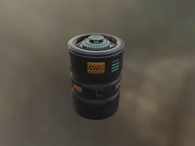 Sci-Fi Container collection Low-poly 3D model 