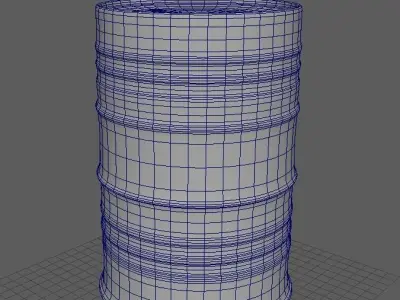 The barrel 3d model oil barrels Low-poly 3D model
