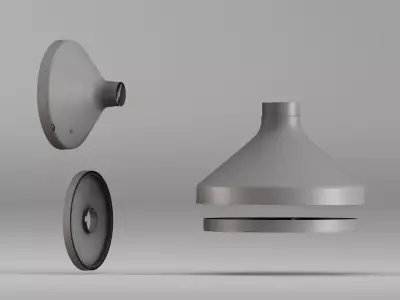 001670 Fireplace Cone and Components High-Resolution 3D Scan 3D print model