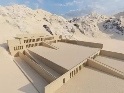 somer ancient pyramid-Ziggurat Temple 3D model