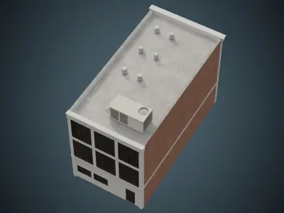 Building 19 Low-poly 3D model