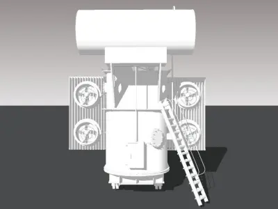 Power Transformer TDTN 25mVA - 25000kVA 115kV - 35kV - 10kV 3D model