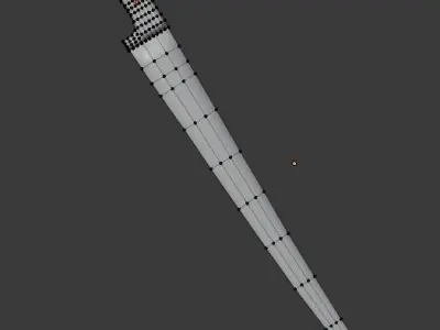 Charay sword with golden handle 3D model