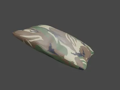 Military Pillow Designs Army Decorative Soldier Pillow Low-poly 3D model