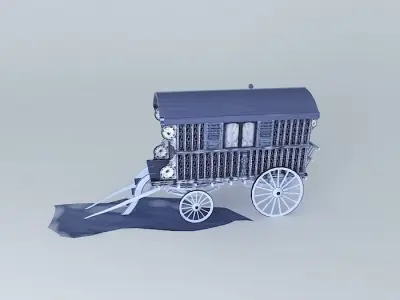 HALLOWEEN Gypsy Wagon Free 3D model