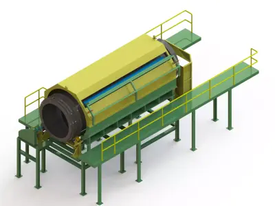 HEAVY DUTY TROMMEL SCREEN 3D model