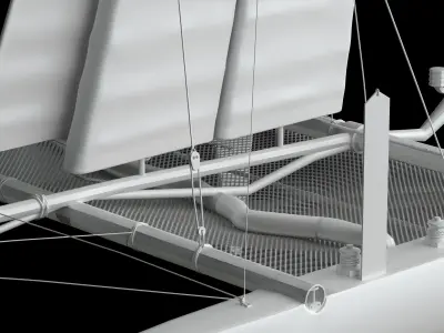 Catamaran Sailing Boat 3D print model