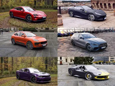 Collection Car 08 3D Model Pack