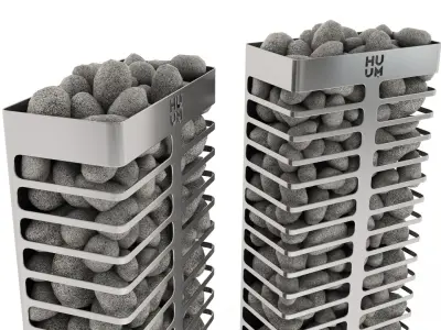 Huum electric sauna heater set 3D model