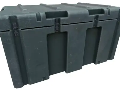 Military box Low-poly 3D model 2