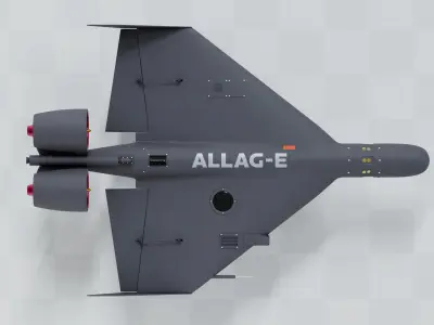 ALLAG-E - Military interceptor drone 3D model