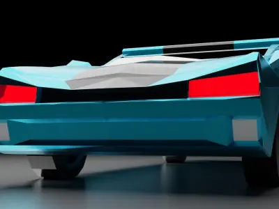 Low Polly Car ready For Games and Animation Free low-poly 3D model