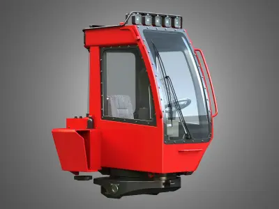 Driving Cabin -  Forestry Harvester Machine 3D model