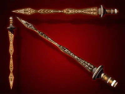 A Sword worthy of a King Low-poly 3D model