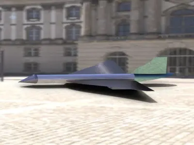 Concorde paper airplane Free 3D model
