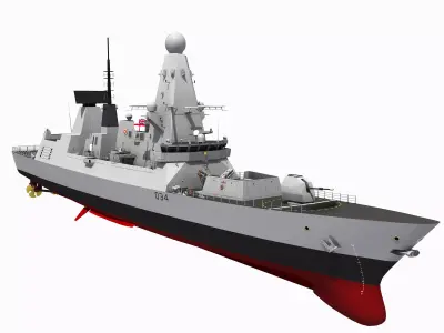 TYPE-45 DESTROYER HMS DIAMOND 3D model