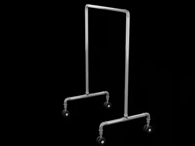 Mobile clothes hanger Low-poly 3D model