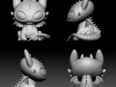 Chimuelo Dragon Chibi 040 3D print model