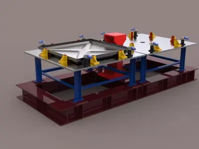 Welding Jigs Water Tank Cover Free 3D model