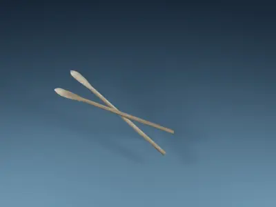 Wooden oars 3D model purchase