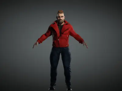 Realistic  and  Rigged Character Game Ready  3D model purchase