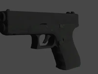glock gun 3D model get