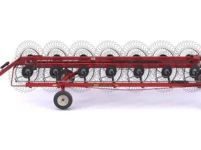 HC4114 14-Wheel Hi-Capacity Rake 3D model