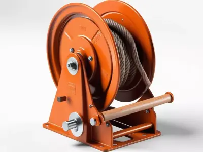 Industrial Manual Cable Winch 3D 3D model