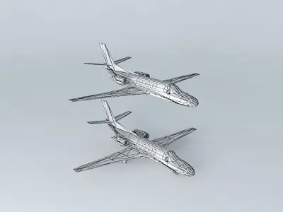 Low-poly Cessna C550 Citation Bravo Free 3D model