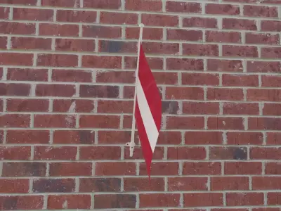 Flag of Latvia 3D model