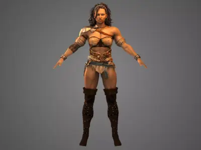 African Amazon Warrior 3D model