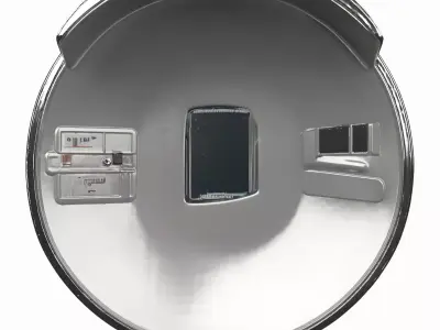 Detailed 3D of Bank Security Convex Mirror Adjustable Bracket 3D model