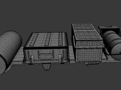 Truck Parts Low-poly 3D model