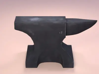 Anvil stylized Free low-poly 3D model