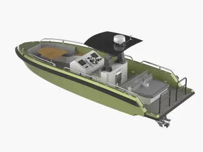 8 Meter Yacht Tender Runabout  3D model