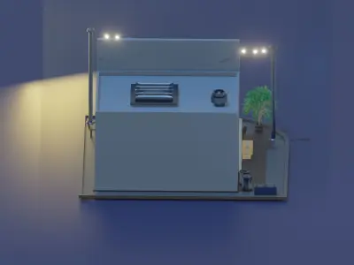 small restaurant Free 3D model