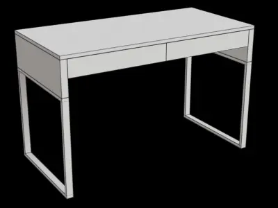Modern Industrial Writing Desk 3D model