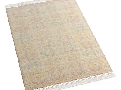 Jute Rug Himal Multicolour By Benuta 3D model