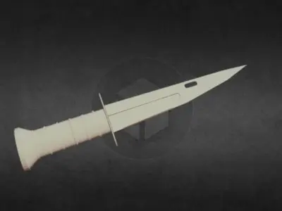 Bayonet knife Free low-poly 3D model