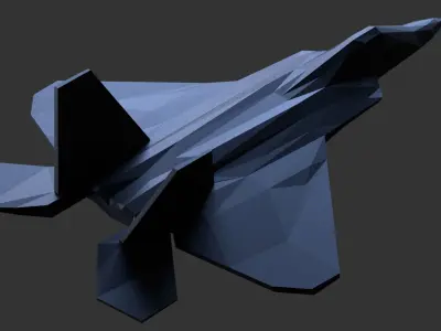 F22 Raptor Lowpoly 3d Print 3D print model