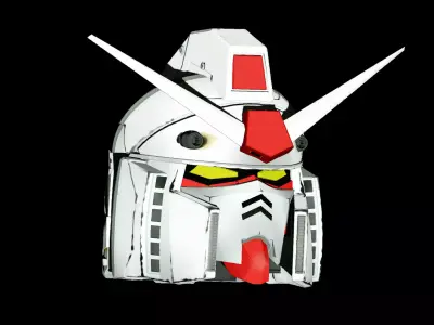 Gundam RX-78 Head 3D print model